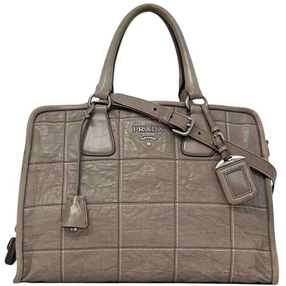 PRADA Gray Leather Shoulder Bag - Picture 2 of 11